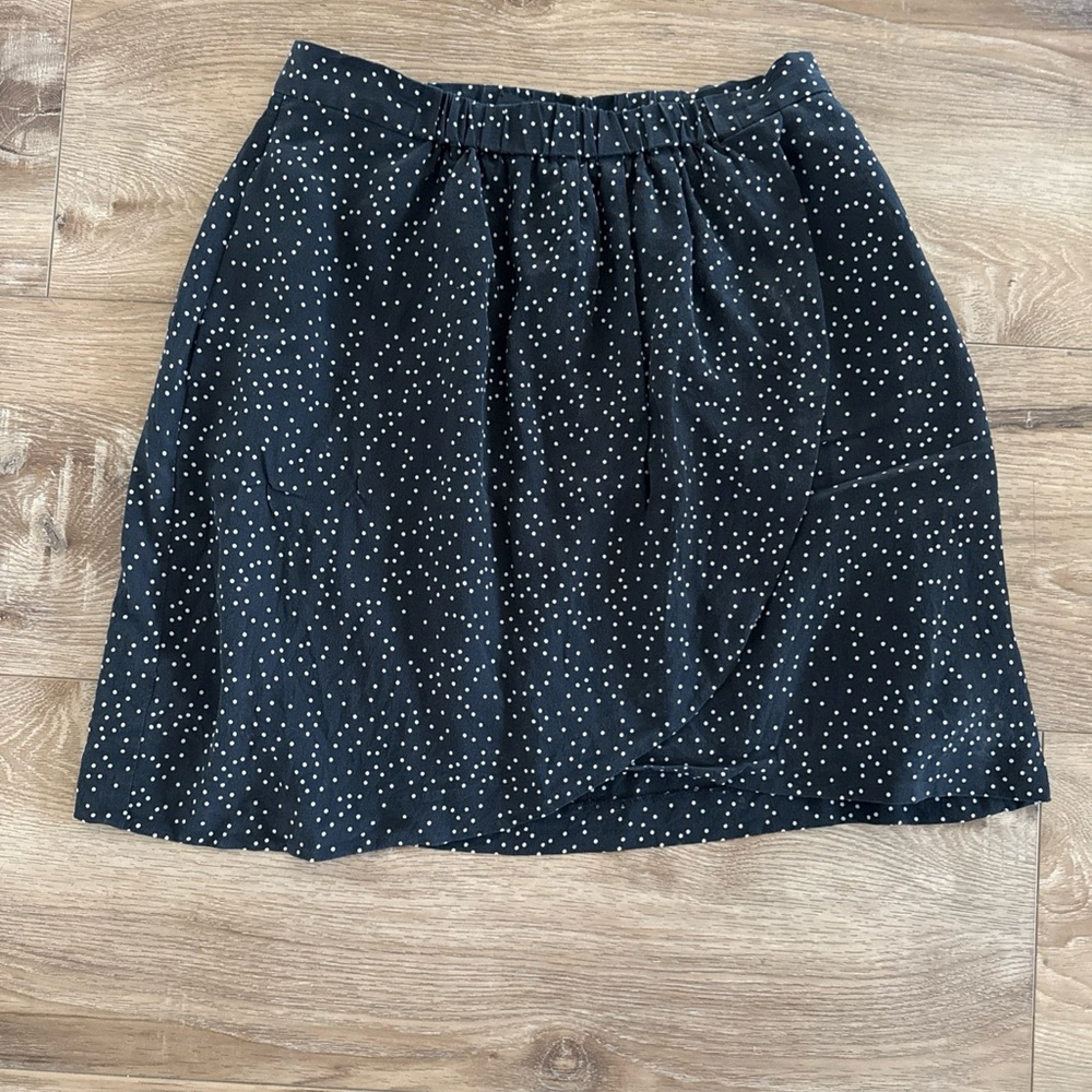 Madewell Black Polka Dot Skirt Small